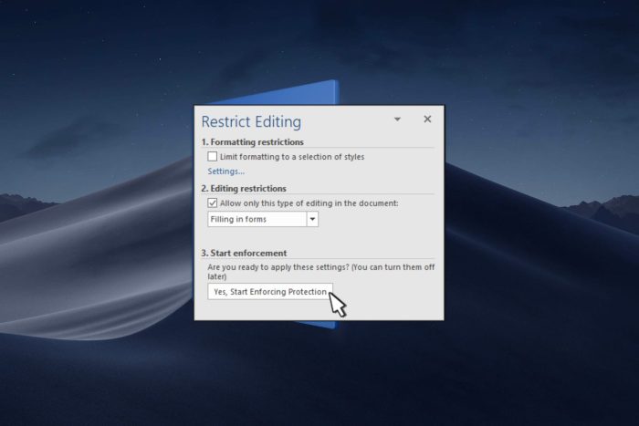Как создать заполняемую форму в Word