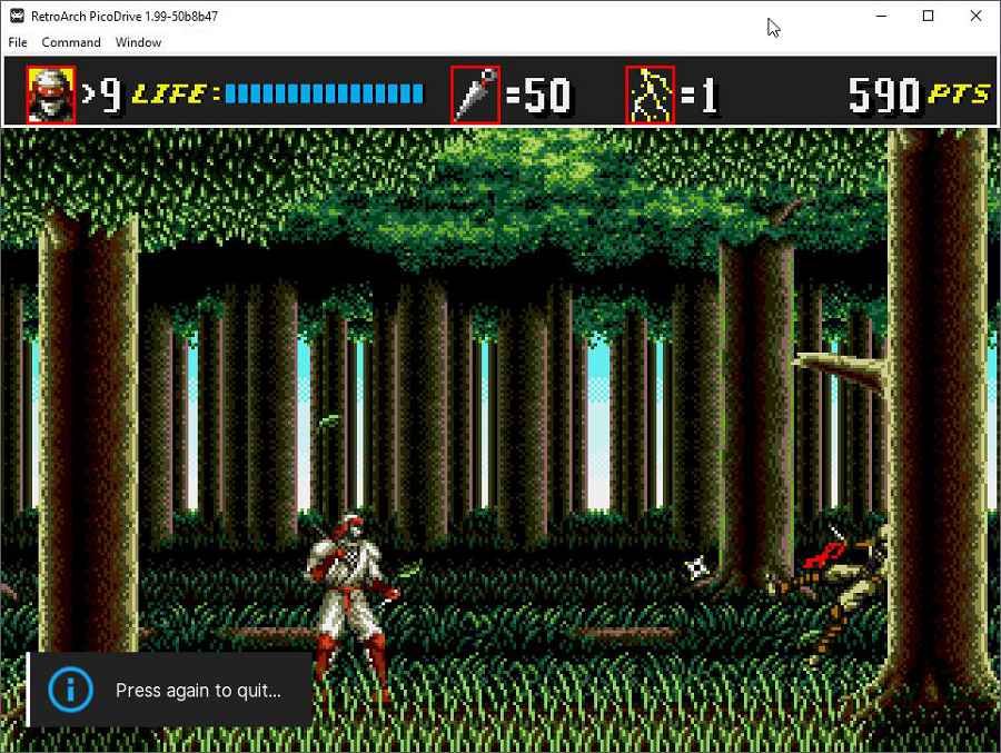 Shinobi III с включёнными читами (бесконечные жизни и боеприпасы)