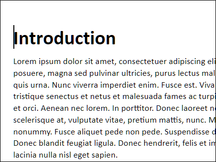 Пример положения курсора для вставки оглавления в документе Google Docs