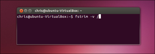 Запуск fstrim на Ubuntu: пример вывода команды