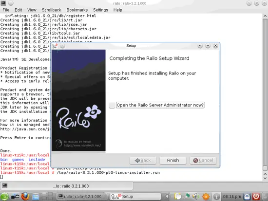 Процесс установки Railo — финальные шаги