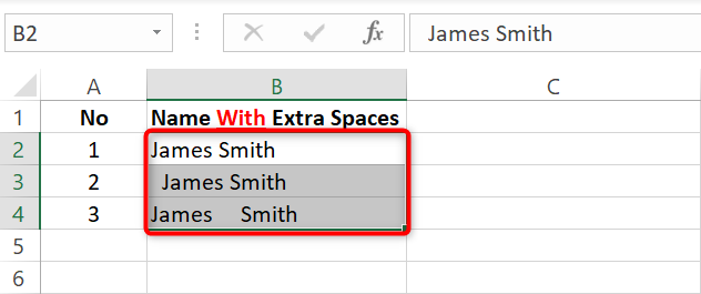 Выделение ячеек с лишними пробелами