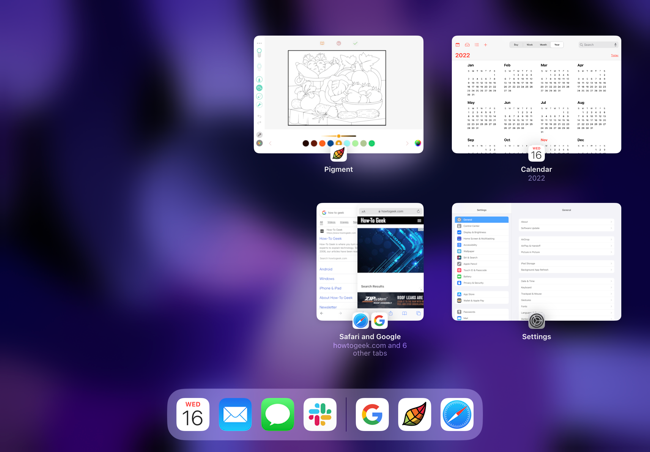 Recent Apps list using swipe up and pause