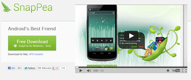 Экран установки SnapPea для телефона с подсказками