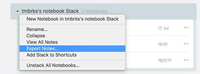 Экспорт заметок из Evernote