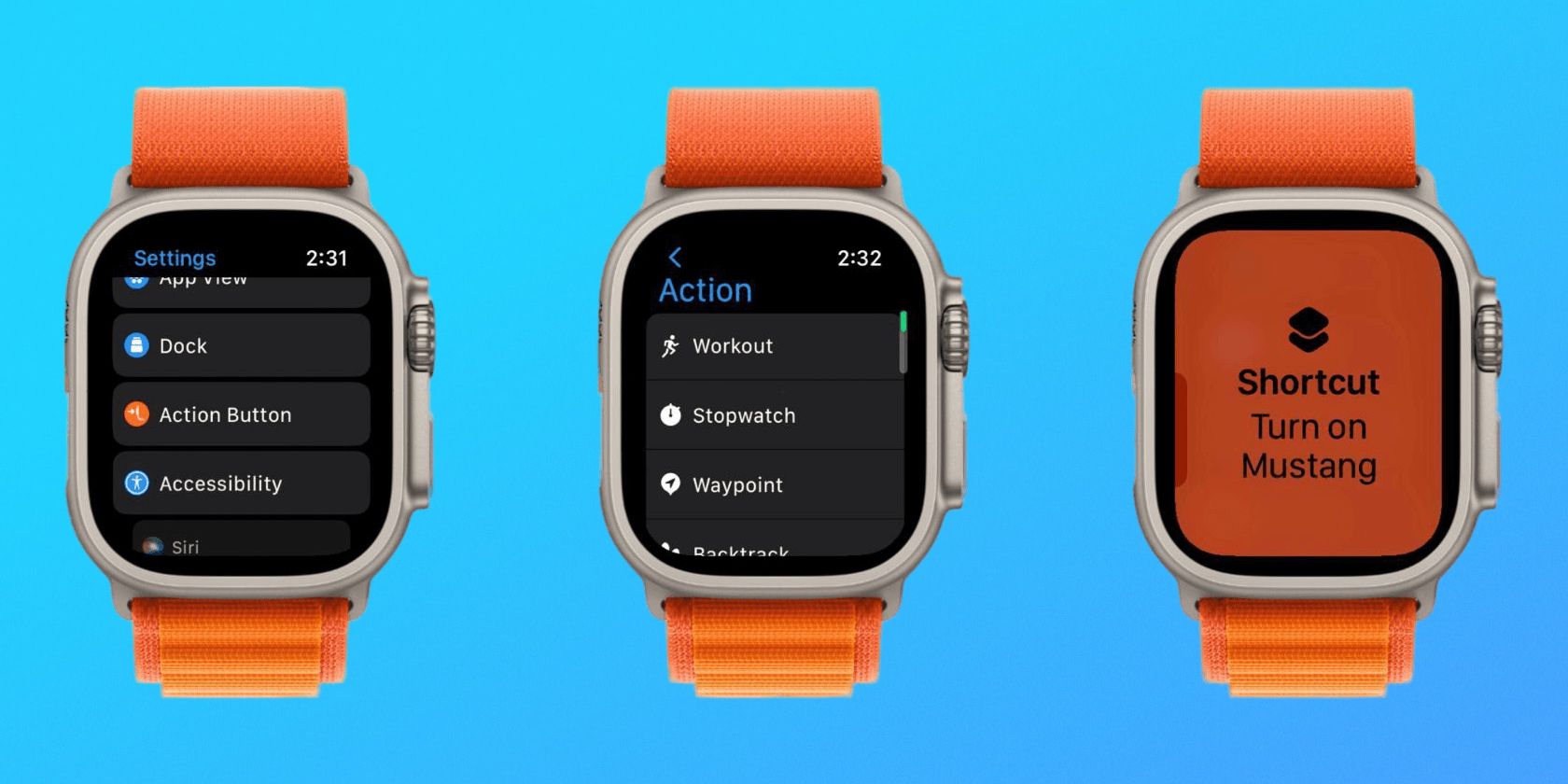 Настройка Action Button на Apple Watch Ultra