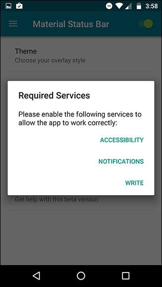 Настроить строку состояния Android без рута