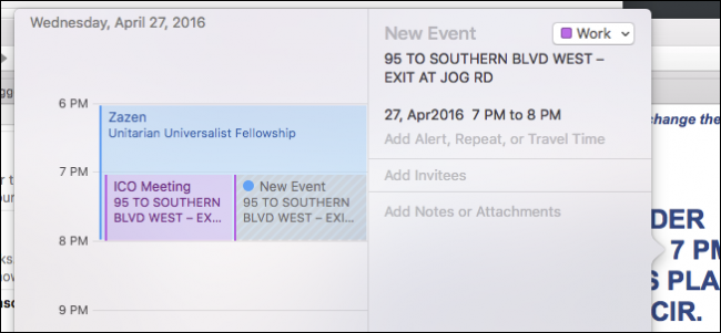 Подсказки Apple Mail: добавление событий и контактов