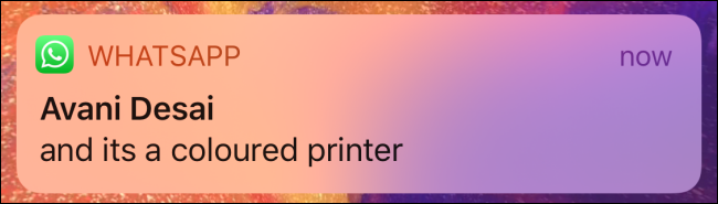 Notification shown with content after unlocking iPhone