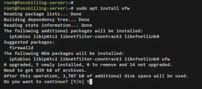 Установка UFW