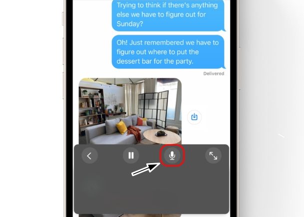 Кнопка микрофона для активных субтитров