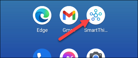 открыть приложение SmartThings
