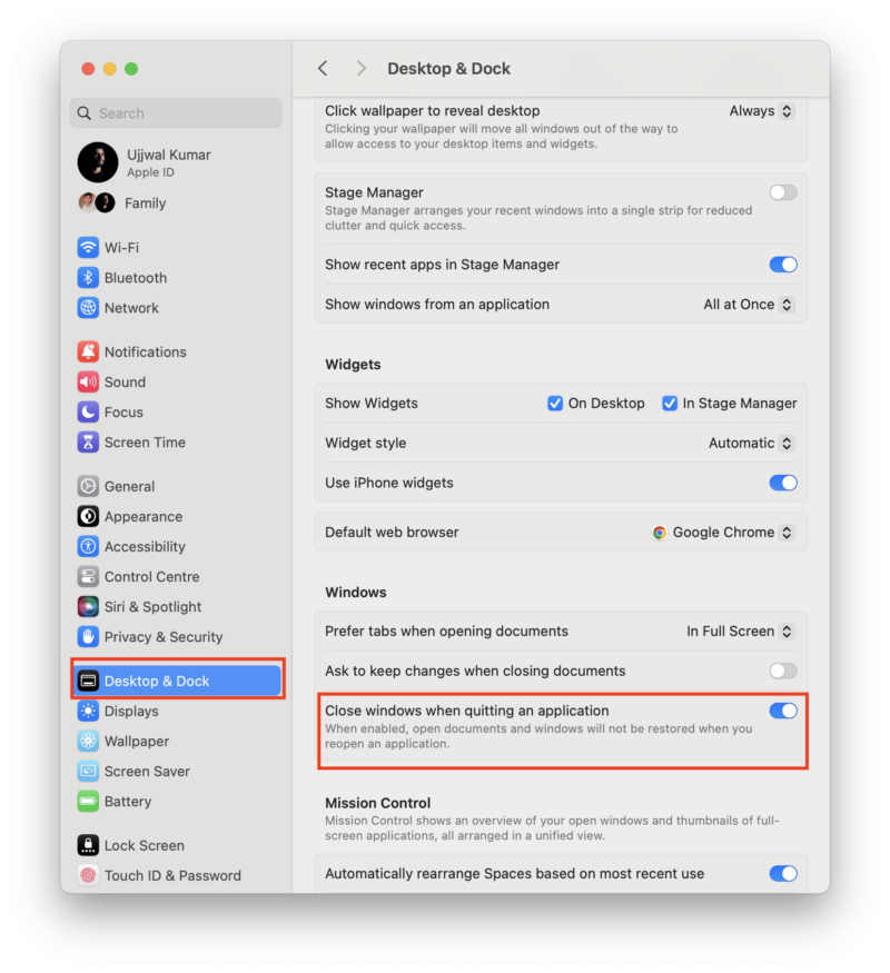 системные настройки mac