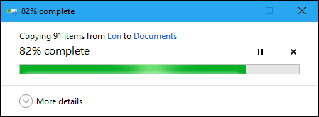 Индикатор выполнения резервного копирования