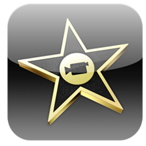 Человек редактирует видео на iPhone, интерфейс iMovie показан на экране