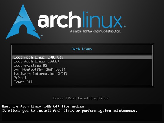 Установка Arch Linux на сервер