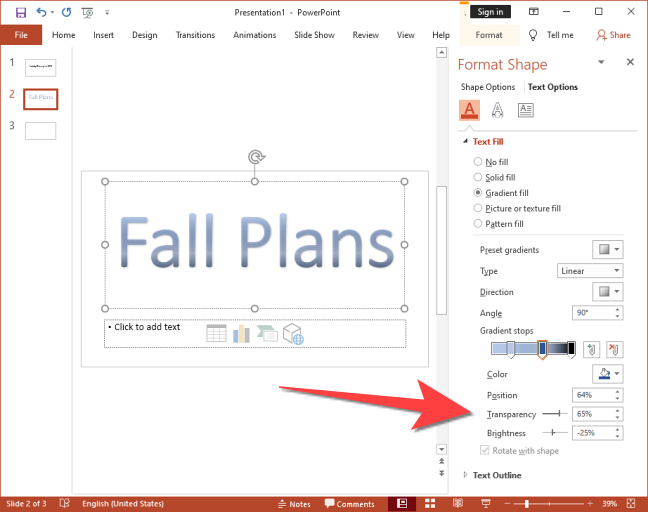 Настройка прозрачности и яркости для каждого стопа градиента