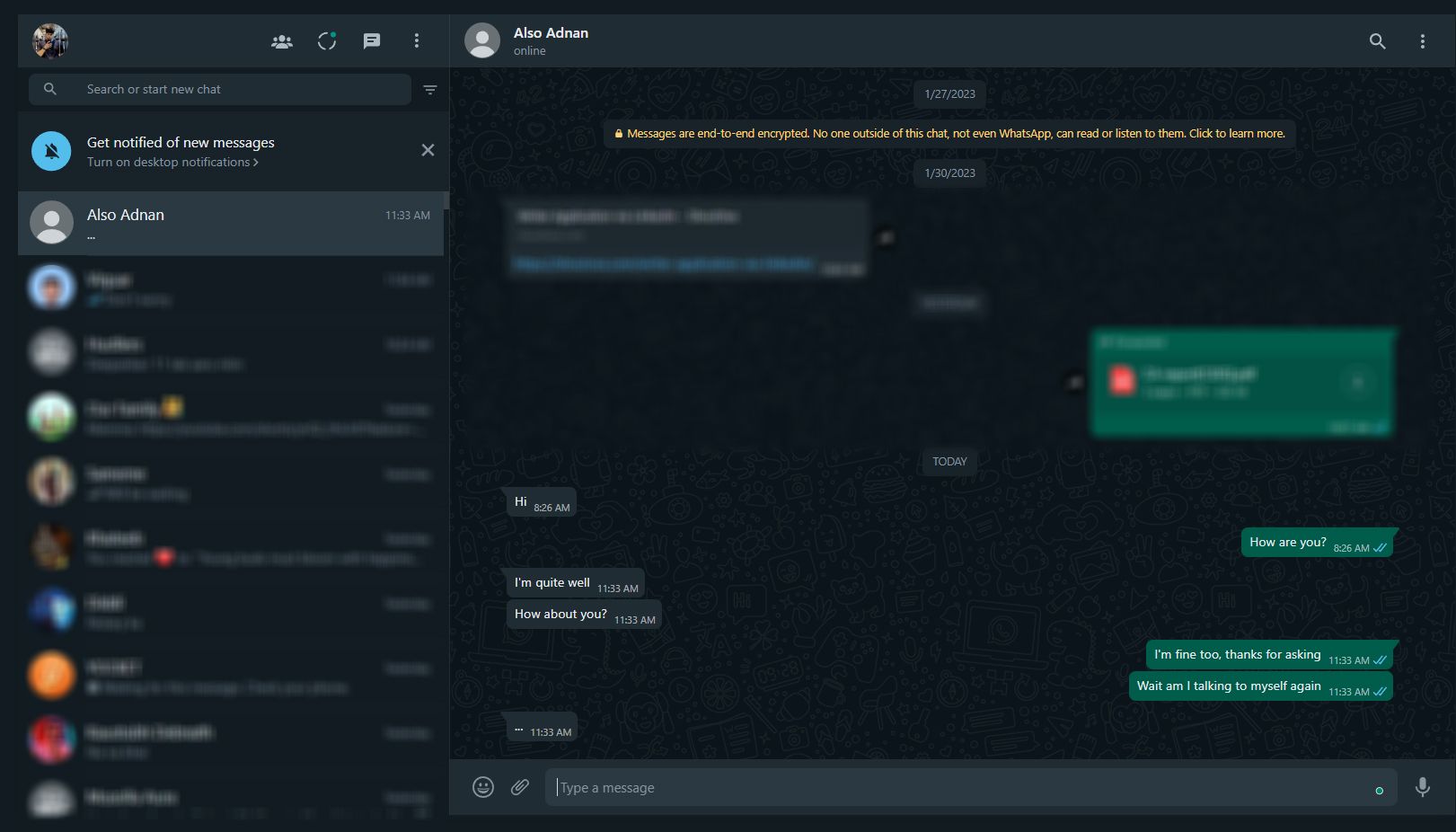 WhatsApp Web в действии