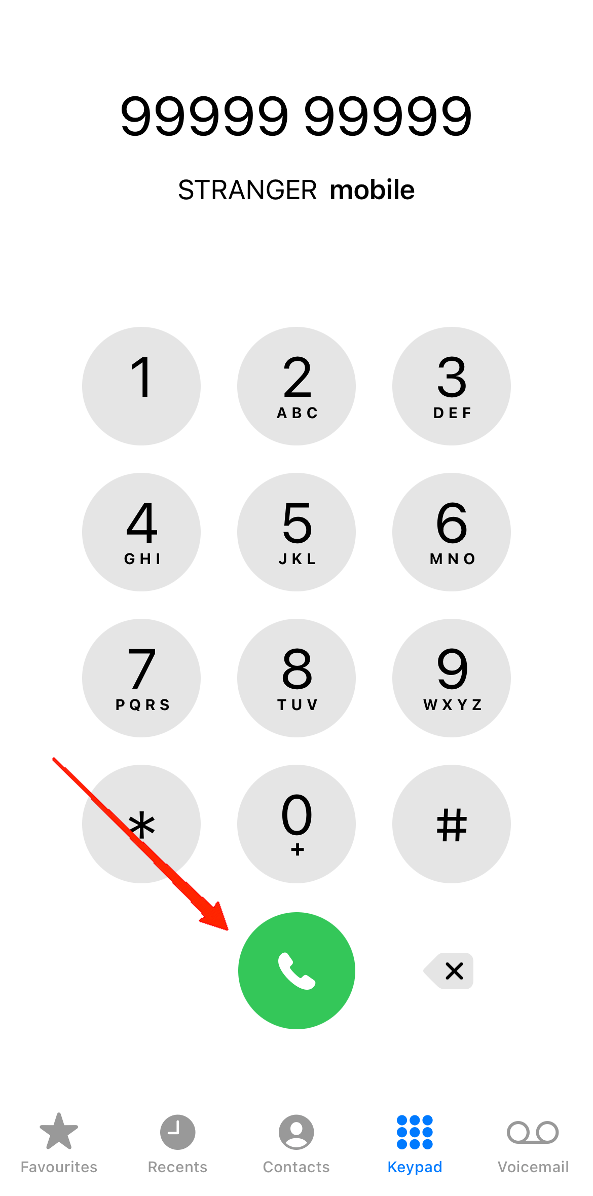 Начать голосовой вызов на iPhone