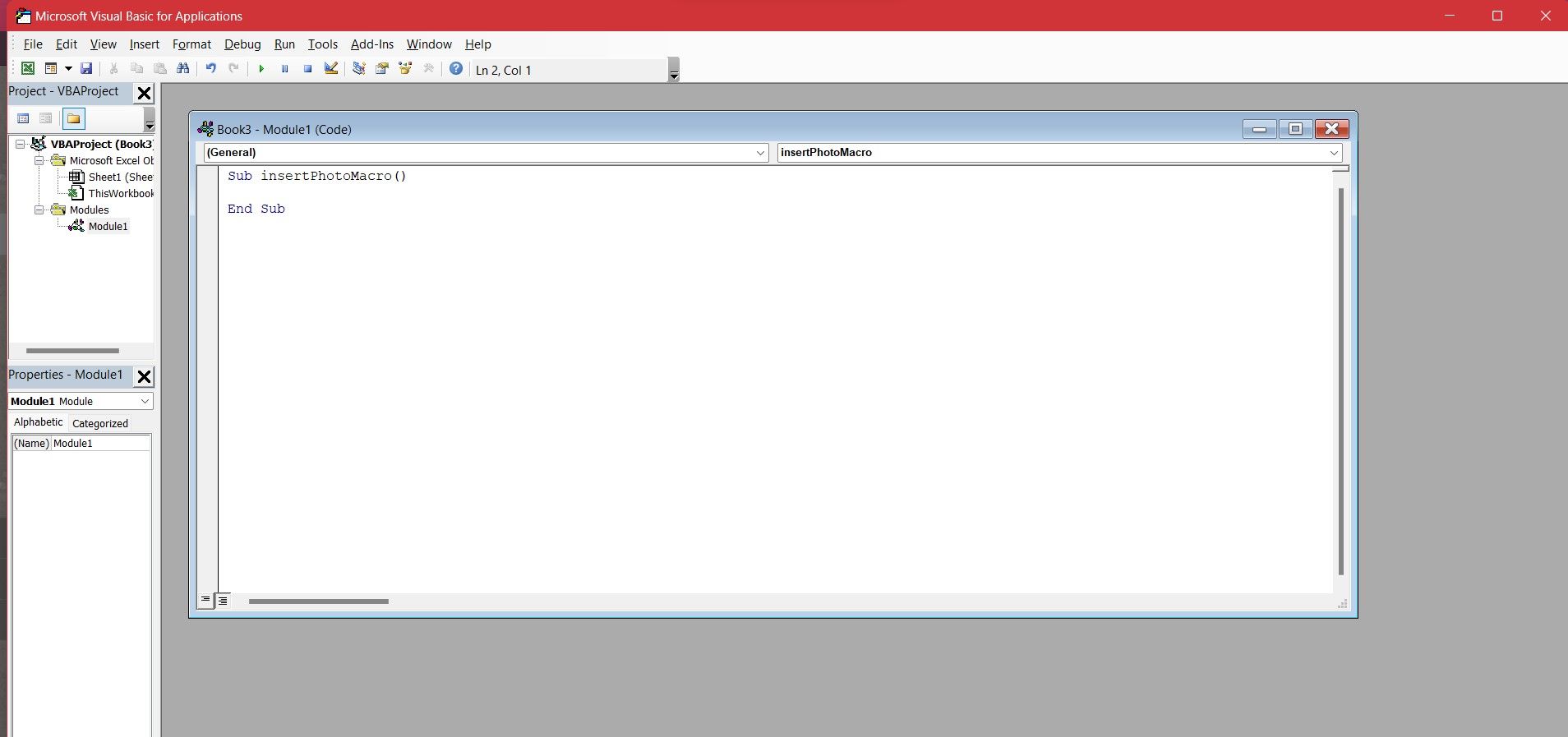 Макрос с кодом в Excel