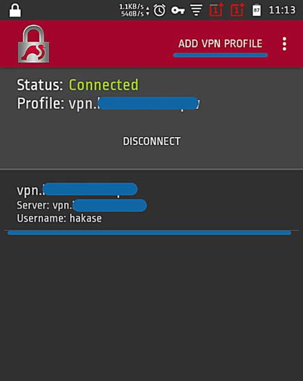 Подключение Android через приложение strongSwan