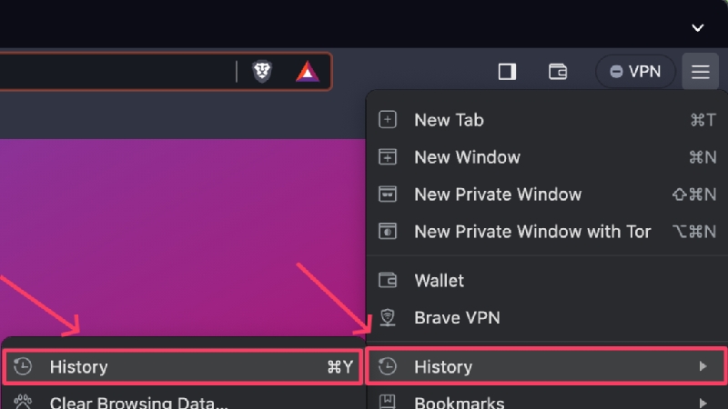 brave history settings