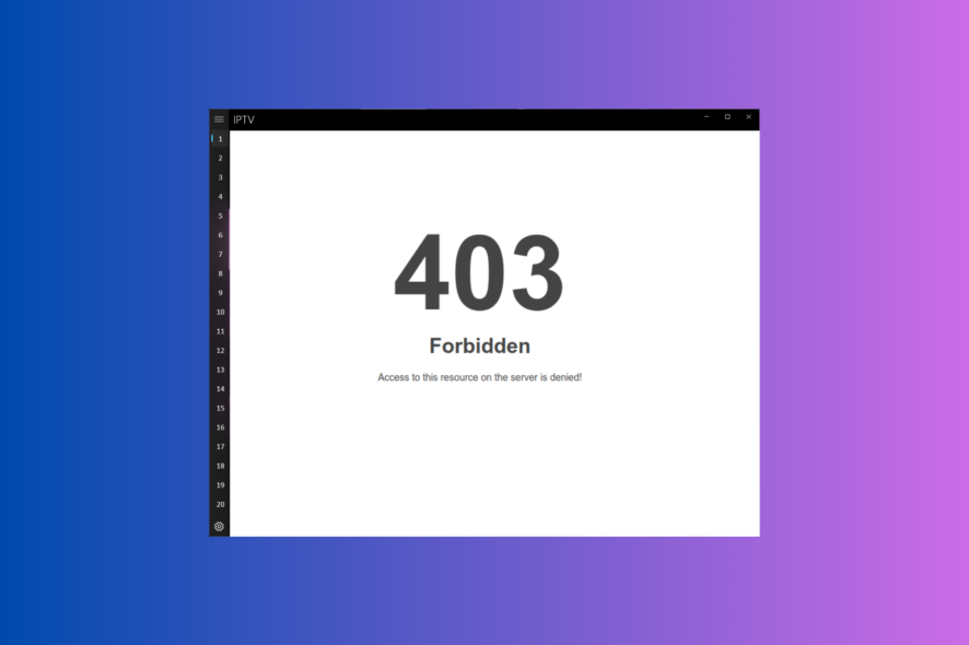 Ошибка IPTV 403: как исправить быстро