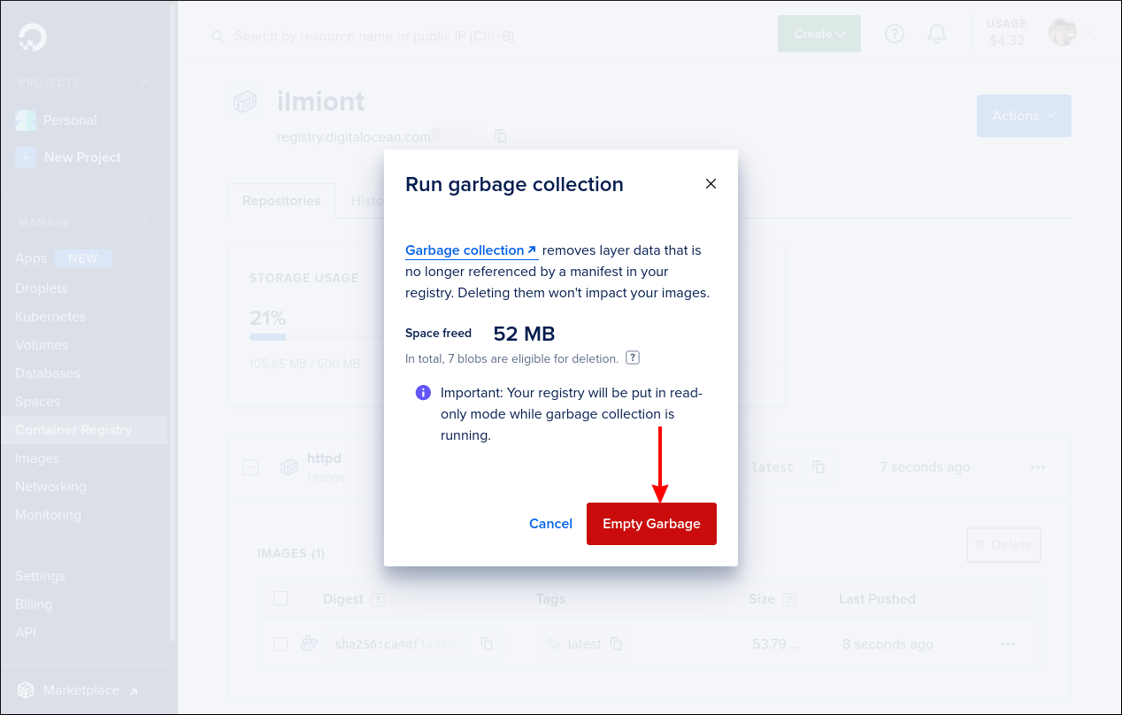 Скриншот: диалог очистки мусора в реестре