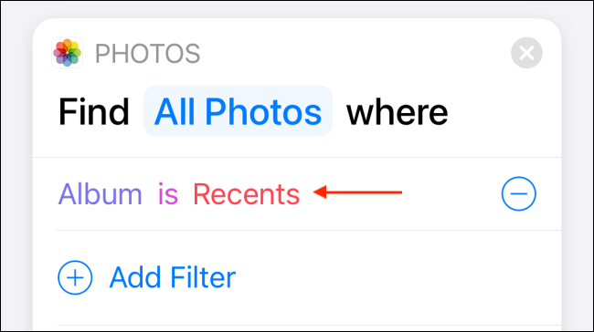 Откройте Недавние в Фото