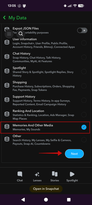 Selecting only 