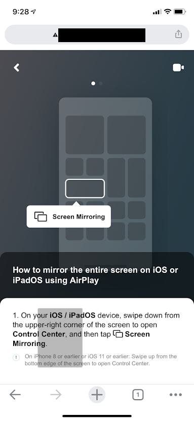 Инструкции AirScreen для iOS