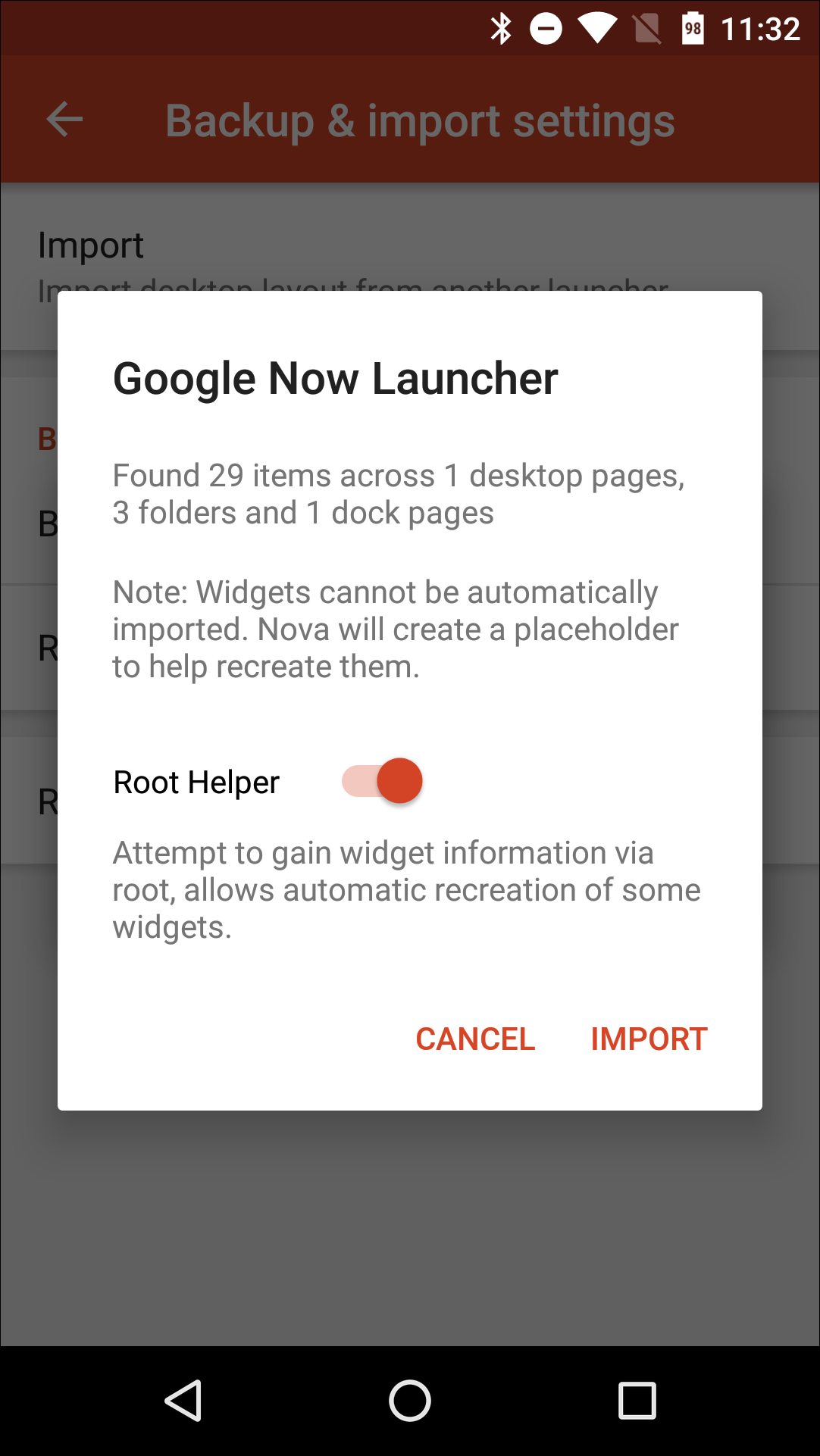Импорт начат
