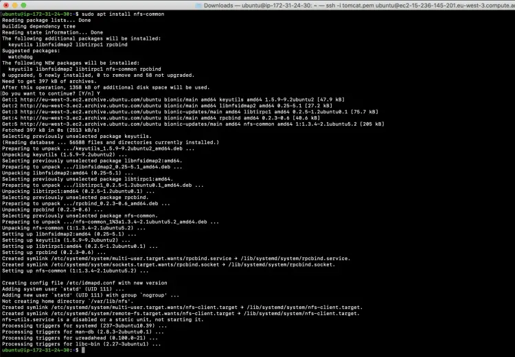 Установка nfs-common