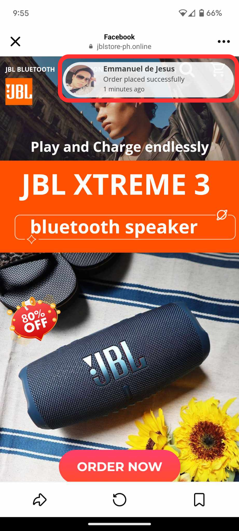 Пример объявления с сомнительными обещаниями