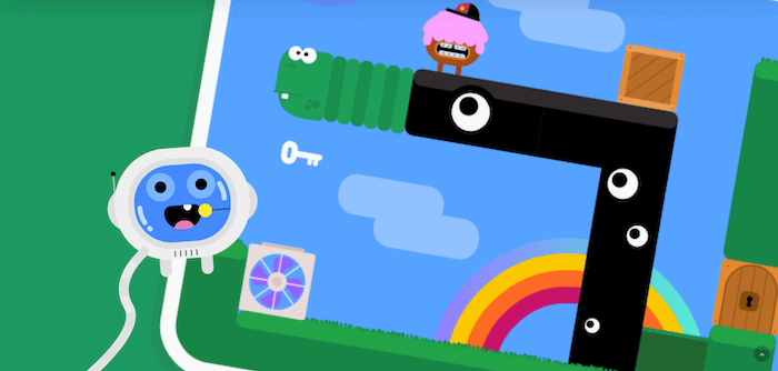 Игра Thinkrolls Play & Code на экране планшета.