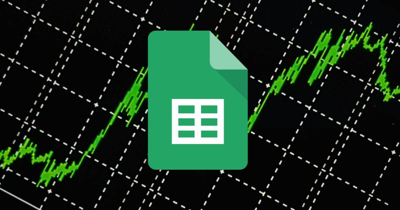 Логотип Google Sheets на фоне графика, иллюстрирующего корреляцию