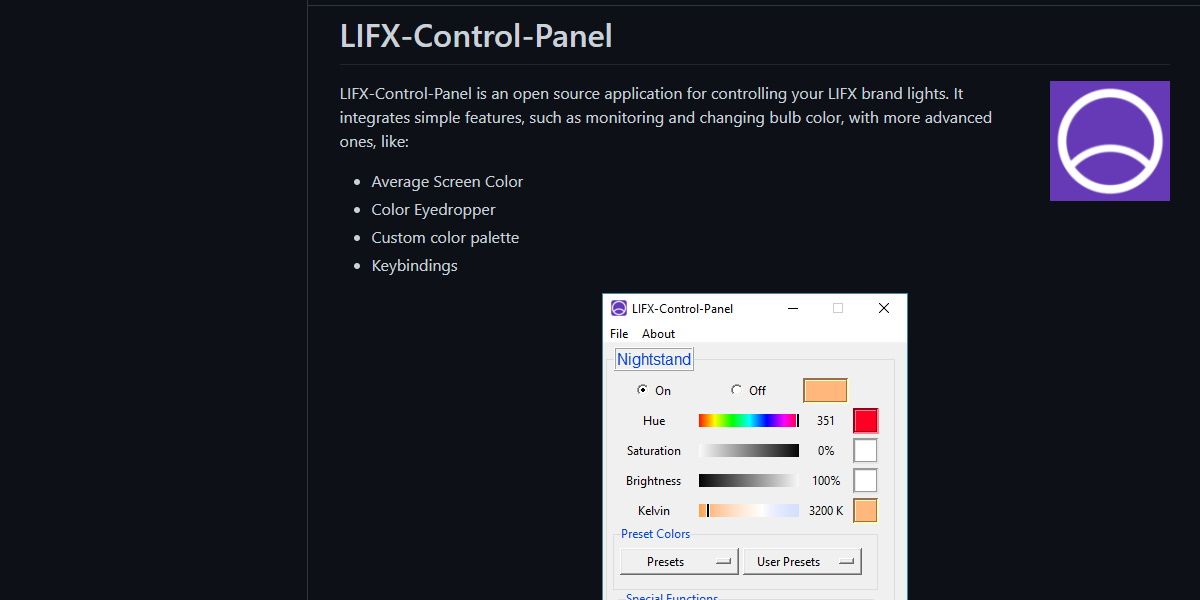 Скриншот страницы LIFX на GitHub с релизами