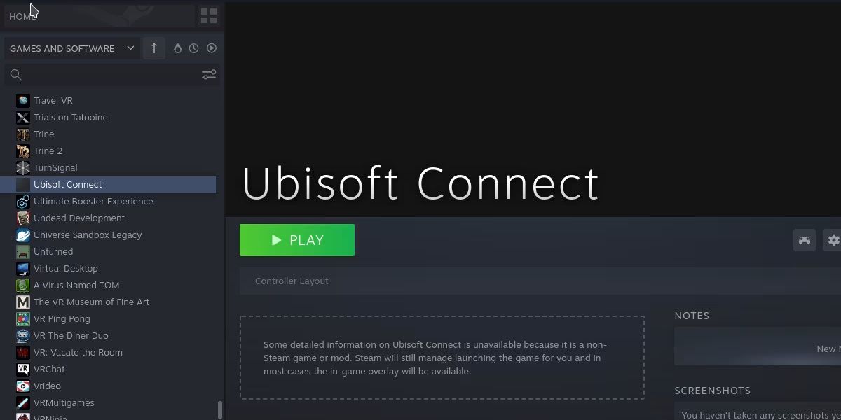 Ubisoft Connect в списке Steam