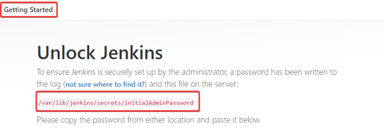 Экран начальной настройки Jenkins