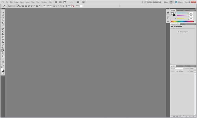 Настройка рабочего пространства Photoshop