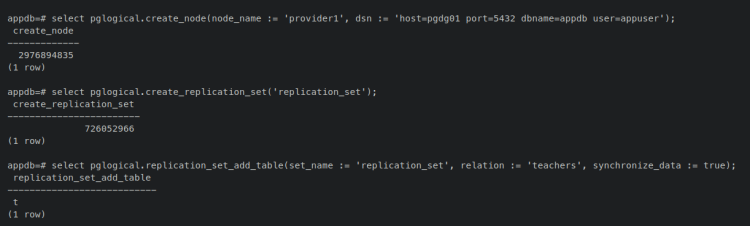 Создание node и replication set