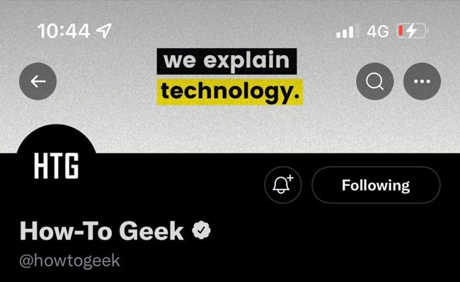Доступ к Twitter через 4G на смартфоне.