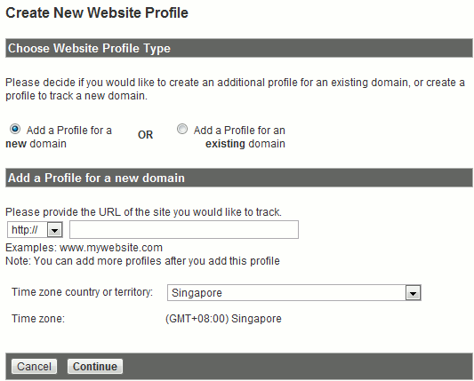 Форма нового профиля