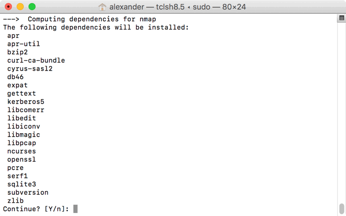 Установка зависимостей пакета