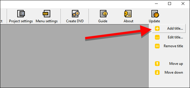DVD Flick main window. Click 
