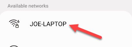 Подключитесь к сети на Android.