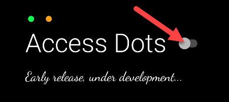 включите Access Dots в приложении