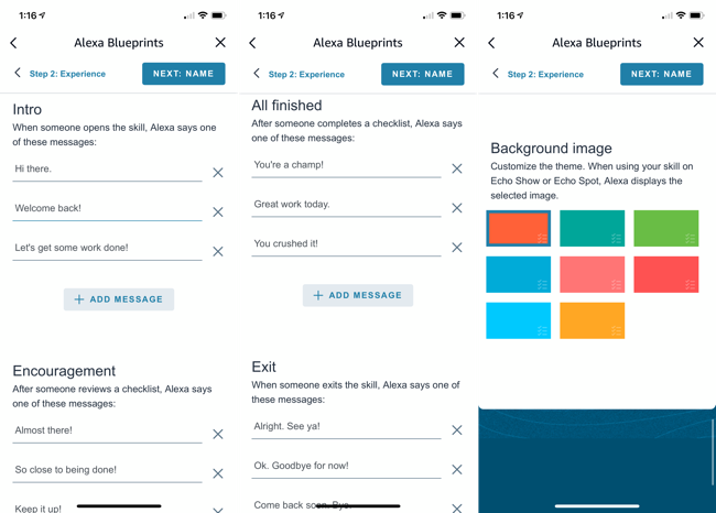 Customize Alexa's responses and add a background color
