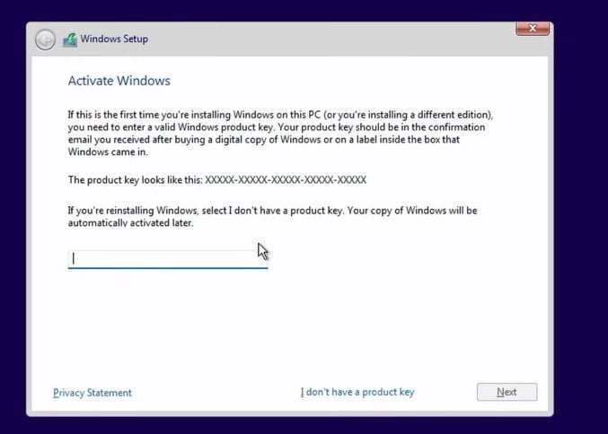 Ввод серийного ключа
