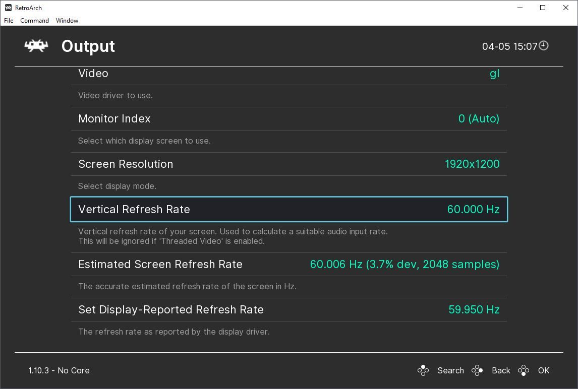 Настройки видео и вывод на монитор